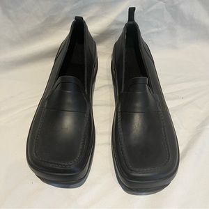 DANLY Matte Black Waterproof Rubber Penny Loafers | Size 11 | NWT